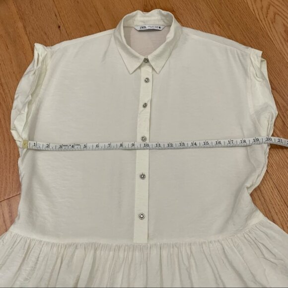 Zara extured iered hite cru ress - Picture 15 of 15